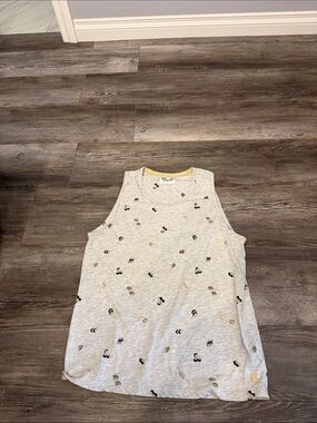 Kolby Light Gray Sleeveless Tank with Sushi Icons